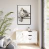 Sketch of a Sleeping Cat Framed Canvas