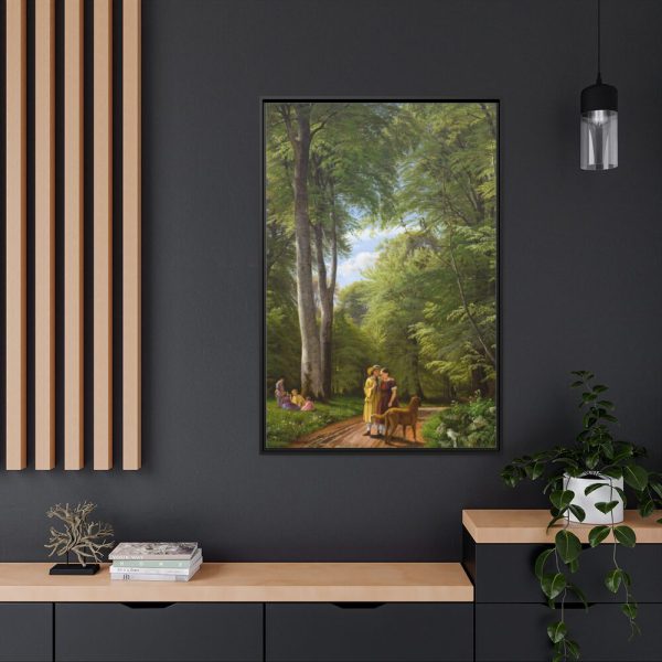 88299-59.jpg A Beech Wood in May near Iselingen Manor by P. C. Skovgaard Framed Canvas