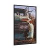 88299-80.jpg Truck Broken Headlight Framed Canvas