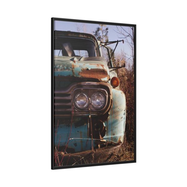 88299-80.jpg Truck Broken Headlight Framed Canvas