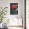 88299-93.jpg Close-up of a Red Rose With Its Petals Framed Canvas