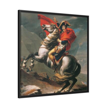 Napoleon Crossing the Alps by Jacques-Louis David Framed Canvas