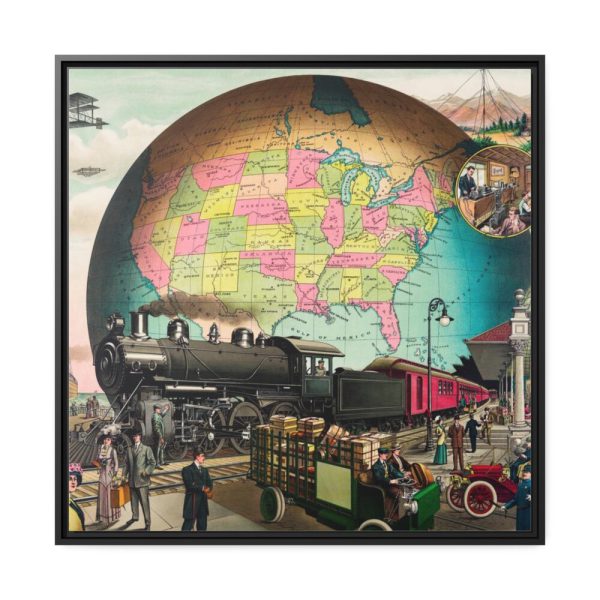 Twentieth Century Transportation by E.S Yate Framed Canvas