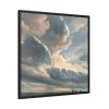 Study of Clouds with a Sunset by Simon Alexandre Clément Denis Framed Canvas