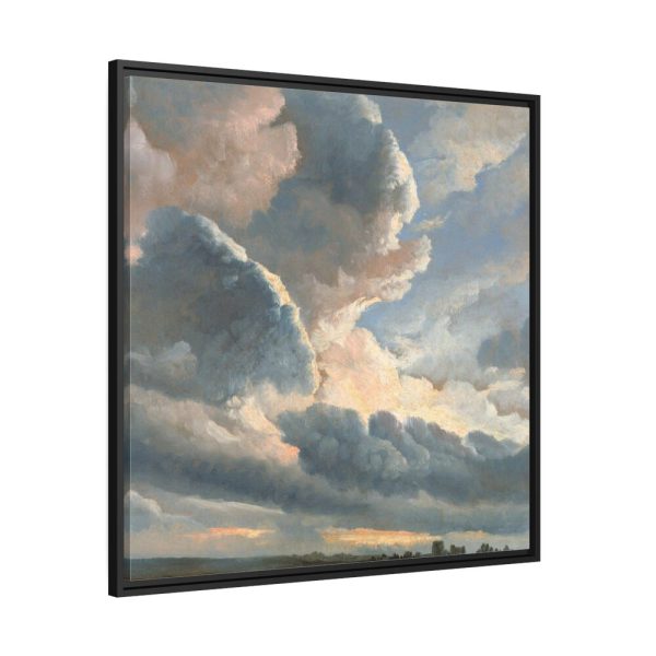 Study of Clouds with a Sunset by Simon Alexandre Clément Denis Framed Canvas