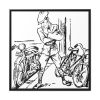 88302-56.jpg Bicycle Vintage Retro Man Framed Canvas