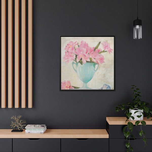 Parrot Tulips Framed Canvas