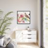 88302-68.jpg Ilustration of a Bouquet of Two Carnations Framed Canvas