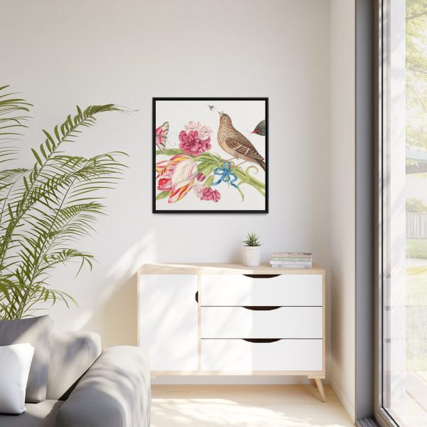 88302-68.jpg Ilustration of a Bouquet of Two Carnations Framed Canvas
