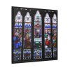 88302-70.jpg Last Supper Stained Glass Framed Canvas
