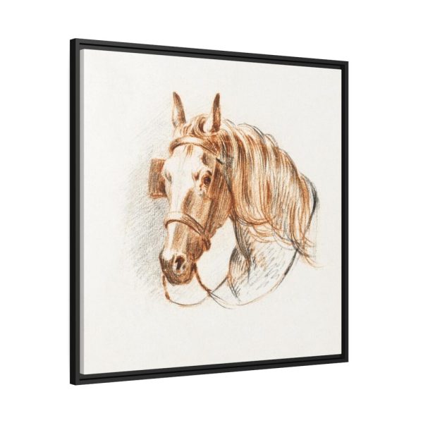 88302-85.jpg Head of a Horse With Blinkers by Jean Bernard Framed Canvas