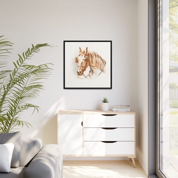 88302-88.jpg Head of a Horse With Blinkers by Jean Bernard Framed Canvas