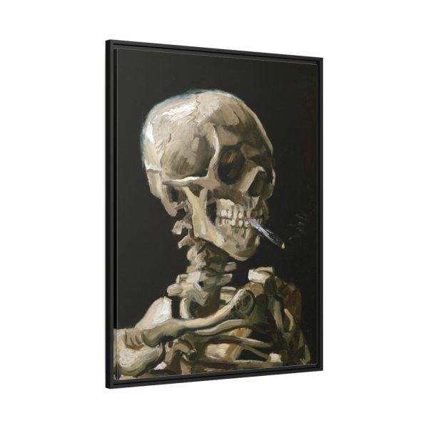 88303-20.jpg Head of a Skeleton With a Burning Cigarette by Vincent van Gogh Framed Canvas