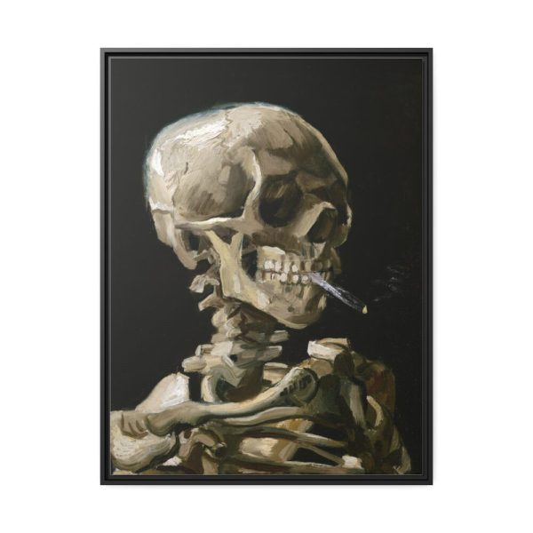 88303-21.jpg Head of a Skeleton With a Burning Cigarette by Vincent van Gogh Framed Canvas