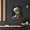 88303-24.jpg Head of a Skeleton With a Burning Cigarette by Vincent van Gogh Framed Canvas