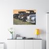 Antique Trucks and Cars Along the Road Standard Canvas
