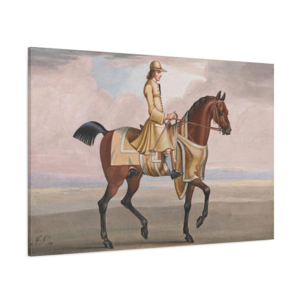 91638-15.jpg A Chestnut Horse at Exercise Standard Canvas