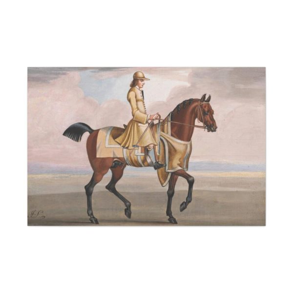 91638-16.jpg A Chestnut Horse at Exercise Standard Canvas