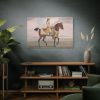 91638-19.jpg A Chestnut Horse at Exercise Standard Canvas