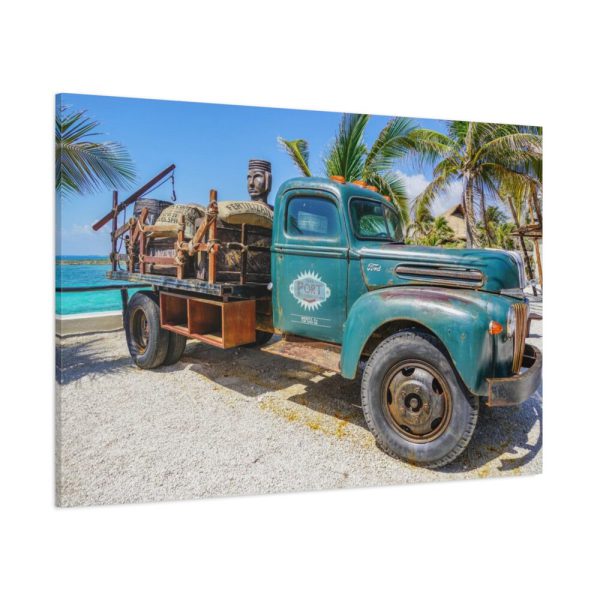 Vintage Truck on the Beach Standard Canvas