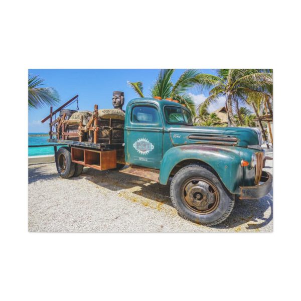 Vintage Truck on the Beach Standard Canvas