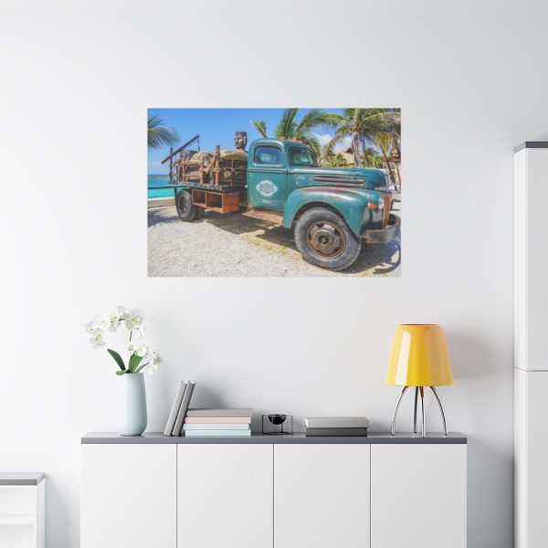 Vintage Truck on the Beach Standard Canvas
