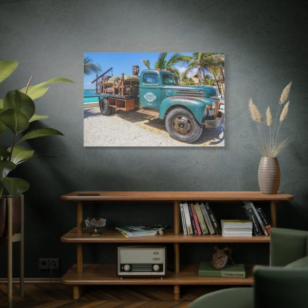 Vintage Truck on the Beach Standard Canvas