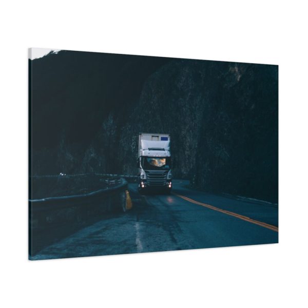 Scania Truck on the Road in the Mountains Standard Canvas
