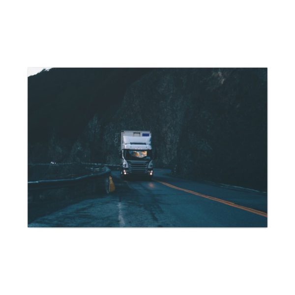 Scania Truck on the Road in the Mountains Standard Canvas