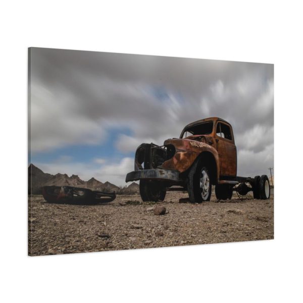 Broken Truck Left in the Desert Standard Canvas