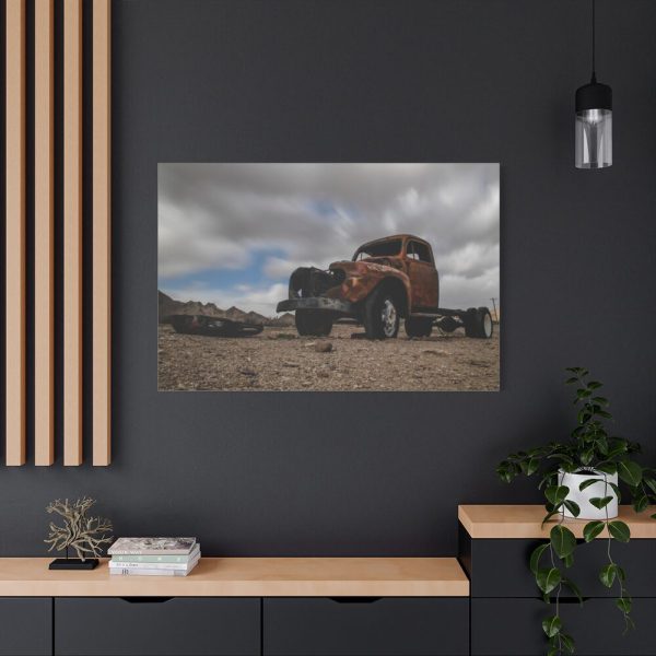 Broken Truck Left in the Desert Standard Canvas