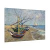 Fishing Boats on the Beach at Saintes-Maries by Vincent van Gogh Standard Canvas
