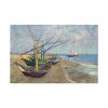 Fishing Boats on the Beach at Saintes-Maries by Vincent van Gogh Standard Canvas