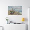 Fishing Boats on the Beach at Saintes-Maries by Vincent van Gogh Standard Canvas