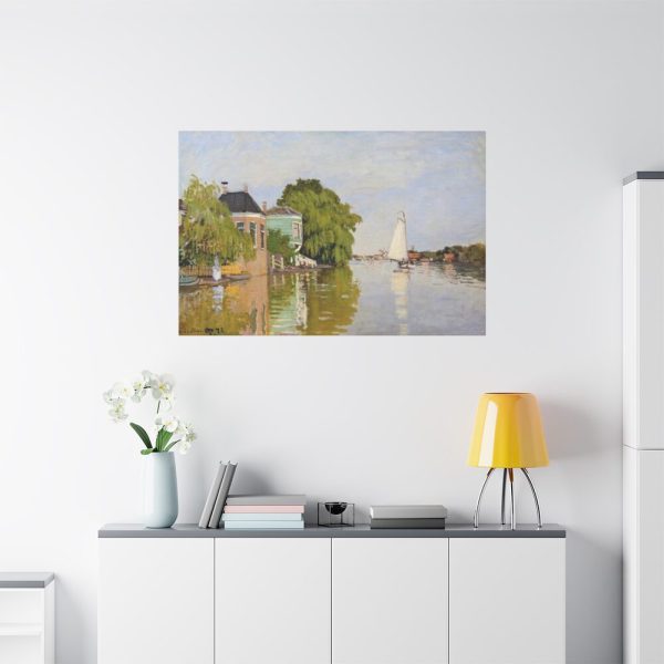 Houses on the Achterzaan by Claude Monet Standard Canvas