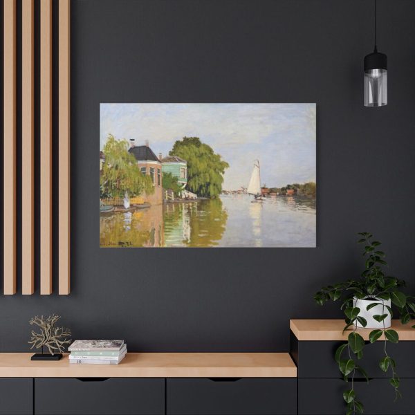 Houses on the Achterzaan by Claude Monet Standard Canvas