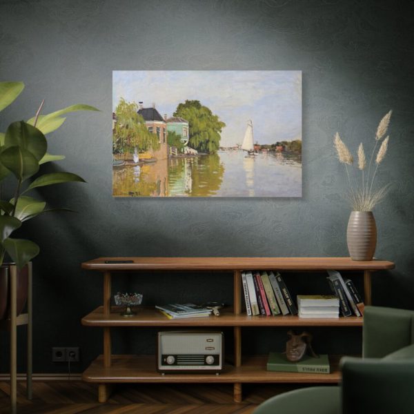 Houses on the Achterzaan by Claude Monet Standard Canvas