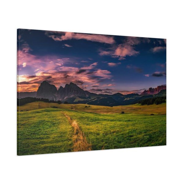 91638-385.jpg Scenic Sky Clouds and Sunset Above Mountains Standard Canvas