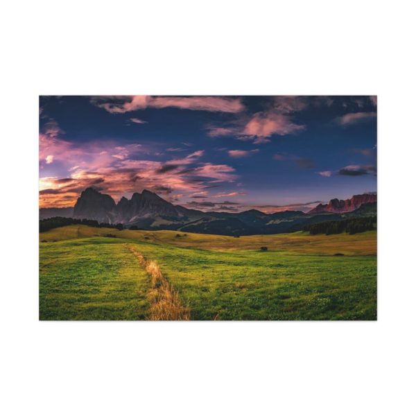 91638-386.jpg Scenic Sky Clouds and Sunset Above Mountains Standard Canvas