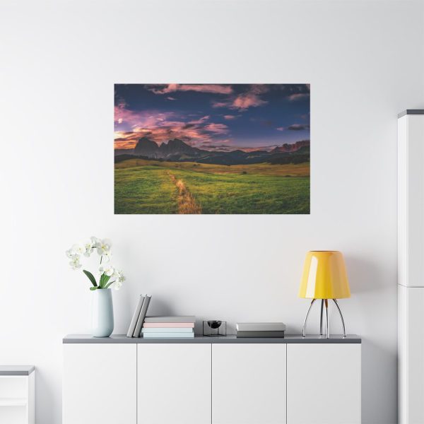 91638-387.jpg Scenic Sky Clouds and Sunset Above Mountains Standard Canvas