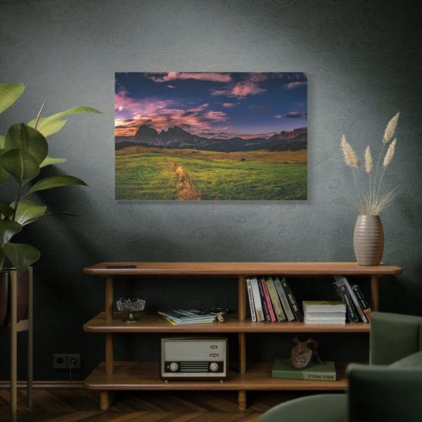 91638-389.jpg Scenic Sky Clouds and Sunset Above Mountains Standard Canvas
