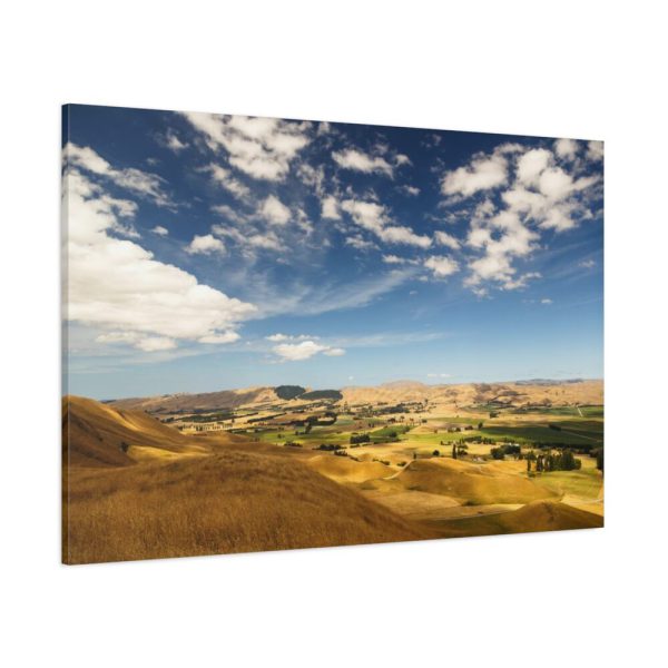 91638-390.jpg Green and Yellow Fields Under Light Clouds Standard Canvas