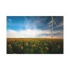 91638-396.jpg Sunflower Field with Wind Turbine Standard Canvas