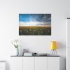 91638-397.jpg Sunflower Field with Wind Turbine Standard Canvas