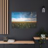 91638-398.jpg Sunflower Field with Wind Turbine Standard Canvas