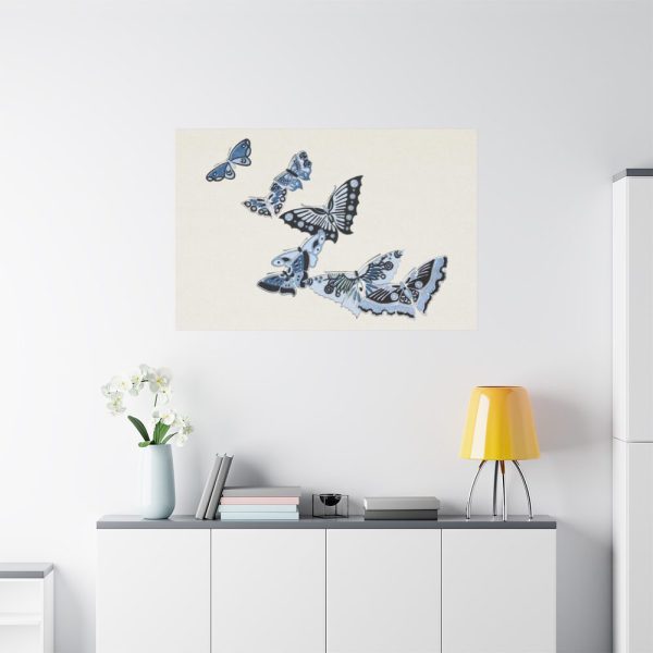 91638-57.jpg Japanese butterfly by Kamisaka Sekka's Cho senshu Standard Canvas
