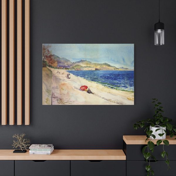 91638-83.jpg On the Beach below the Promenade des Anglais Standard Canvas