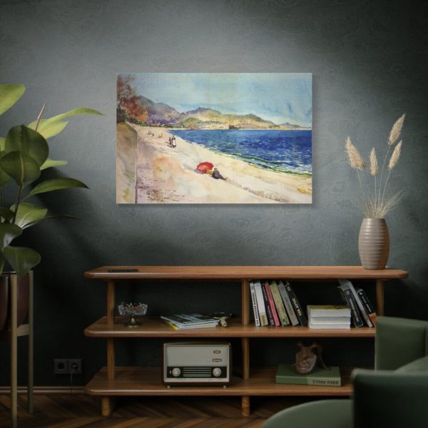 91638-84.jpg On the Beach below the Promenade des Anglais Standard Canvas