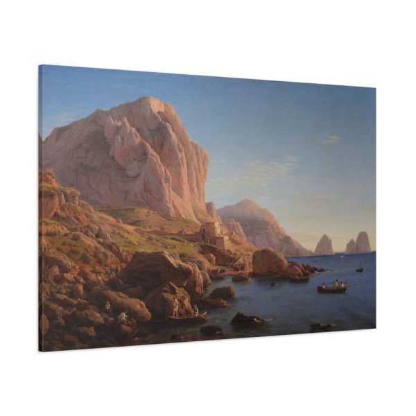 91638-90.jpg A Rocky Coast by Christen Købke Standard Canvas