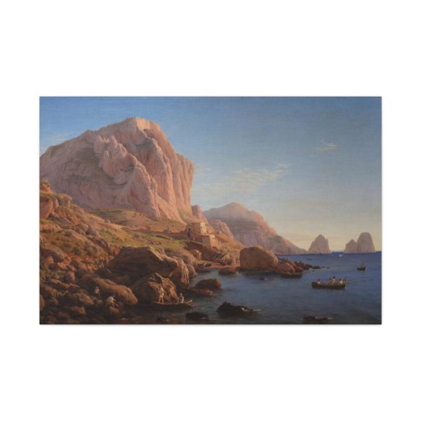 91638-91.jpg A Rocky Coast by Christen Købke Standard Canvas